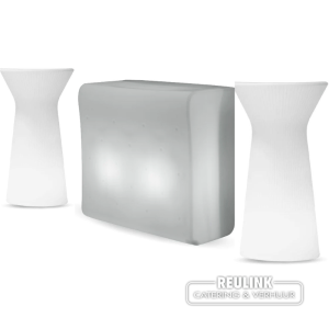 Cocktailbar wit met led verlichting